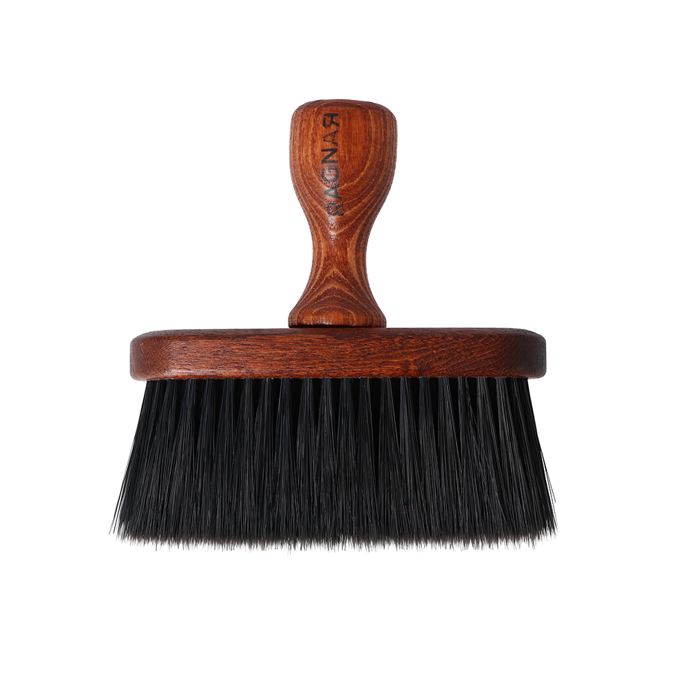 Brosse nuque barbier bois nylon noir
